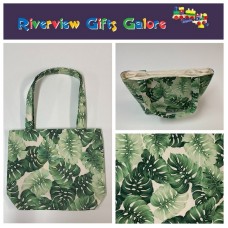 Medium Tote Bag - Leaves on Cream Medium Tote Bag - Leaves on Cream